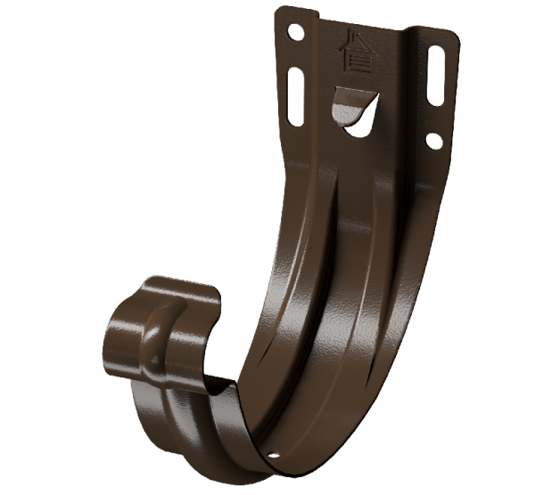 Карнизный кронштейн (штампованный) D125 Döcke STAL PREMIUM Каштан, (RAL 8017) купить в Стерлитамаке