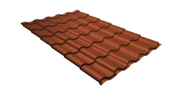 Металлочерепица кредо GL 0,5 GreenСoat Pural RR 750 кирпично-красный (RAL 8004 терракота) купить в Стерлитамаке