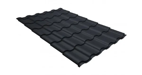Металлочерепица кредо GL 0,5 GreenСoat Pural Matt RR 23 темно-серый (RAL 7024 мокрый асфальт) купить в Стерлитамаке