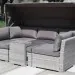 Диван-Трансформер AFINA плетеный из иск. ротанга AFM-320G Grey купить в Стерлитамаке