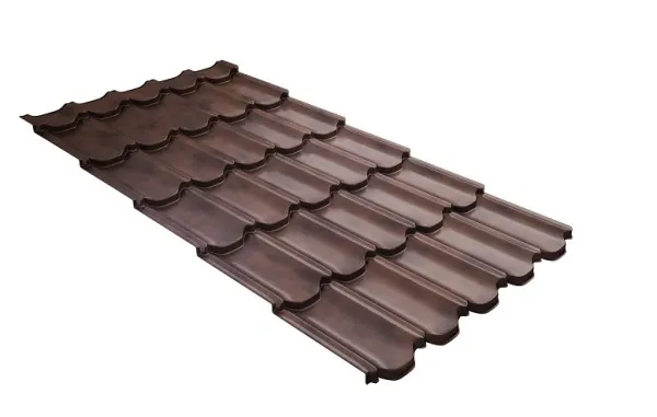 Металлочерепица квинта плюс с  3D резом 0,45 Safari Twincolor Brown купить в Стерлитамаке