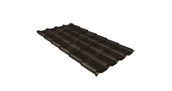 Металлочерепица камея GL 0,5 GreenCoat Pural matt RR 32 темно-коричневый (RAL 8019 серо-коричневый) купить в Стерлитамаке