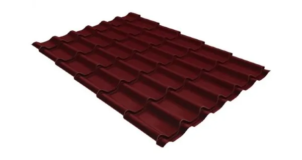 Металлочерепица классик GL 0,5 Velur20 RAL 3005 красное вино купить в Стерлитамаке