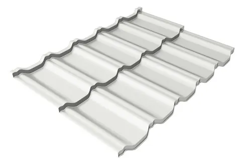 Металлочерепица модульная Квинта Uno Grand Line c 3D резом 0,5 Satin RAL 9003 сигнальный белый купить в Стерлитамаке