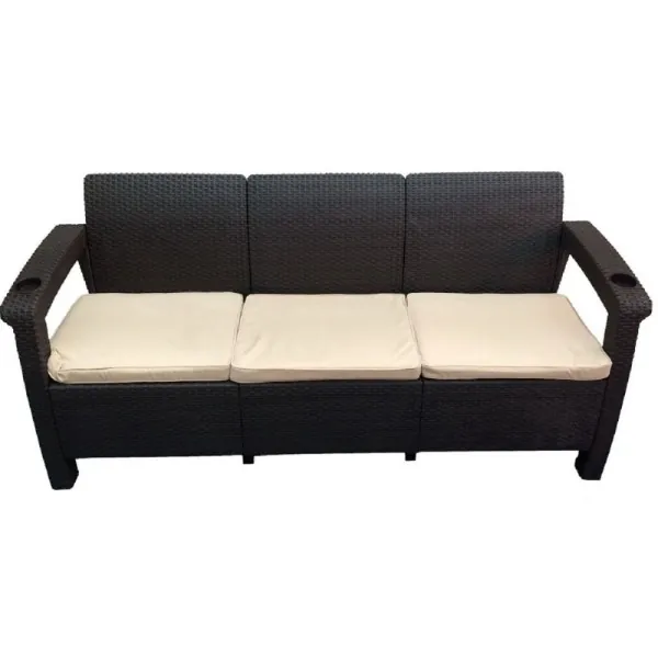 Трёхместный диван  Yalta Sofa 3 Seat венге купить в Стерлитамаке
