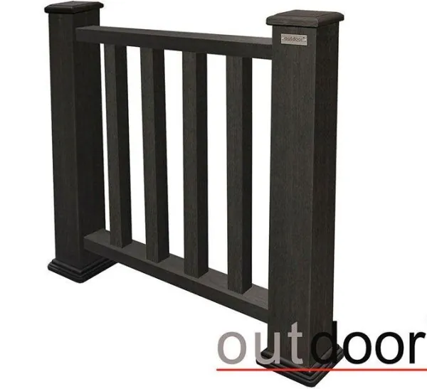 Ограждение из ДПК Outdoor Классик 3D STORM чёрный купить в Стерлитамаке