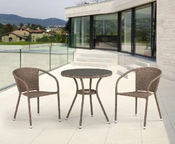 Комплект плетеной мебели AFINA из иск. ротанга T282ANT/Y137C-W56 Light Brown 2Pcs купить в Стерлитамаке
