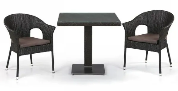 Комплект плетеной мебели AFINA из иск. ротанга T605SWT/Y79A-W53 Brown 2Pcs купить в Стерлитамаке