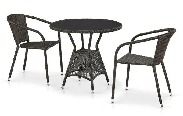 Комплект плетеной мебели AFINA из иск. ротанга T707ANS/Y137C-W53 Brown 2Pcs купить в Стерлитамаке