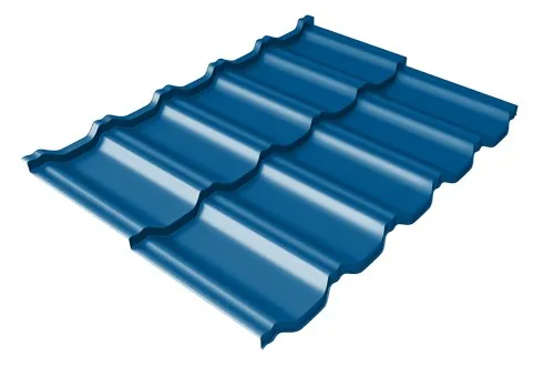 Металлочерепица модульная Квинта Uno Grand Line c 3D резом 0,5 Satin RAL 5005 сигнальный синий купить в Стерлитамаке