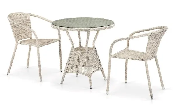Комплект плетеной мебели AFINA из иск. ротанга T705ANT/Y137C-W85 Latte 2Pcs купить в Стерлитамаке
