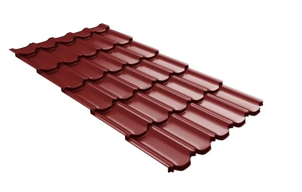 Металлочерепица квинта плюс с 3D резом 0,5 Satin RAL 3011 коричнево-красный купить в Стерлитамаке