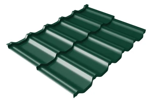 Металлочерепица модульная Квинта Uno Grand Line c 3D резом 0,45 Drap RAL 6005 зеленый мох купить в Стерлитамаке