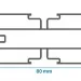 Лага алюминиевая KRONEX 80x40x3000 мм конструктивная купить в Стерлитамаке