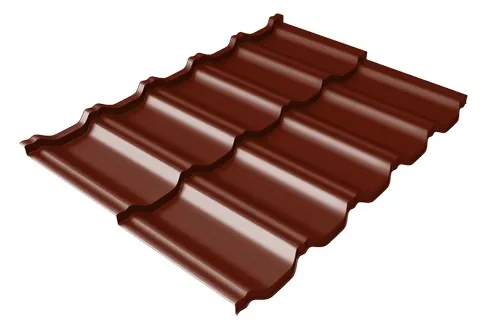 Металлочерепица модульная Квинта Uno Grand Line c 3D резом 0,5 Satin RAL 3005 красное вино купить в Стерлитамаке