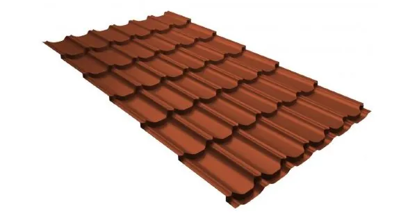 Металлочерепица квинта плюс 0,5 GreenCoat Pural RR 750 кирпично-красный (RAL 8004 терракота) купить в Стерлитамаке