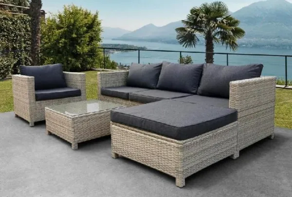 Комплект мебели AFINA плетеной из иск. ротанга YR821G Grey/Grey купить в Стерлитамаке