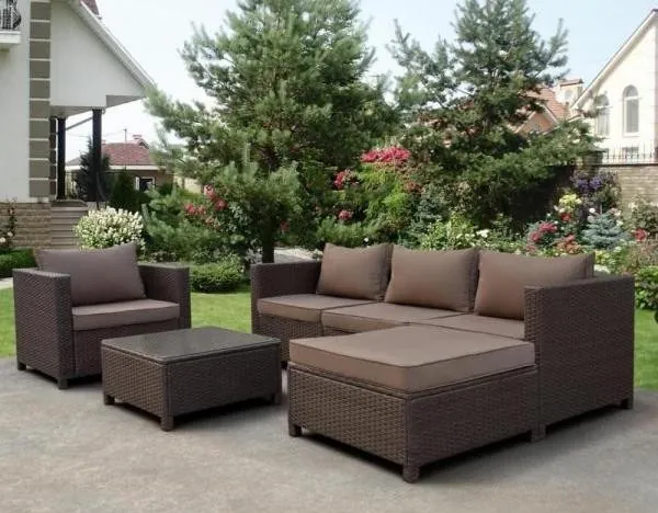 Комплект мебели AFINA плетеной из иск. ротанга YR821A Brown/Beige купить в Стерлитамаке