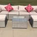 Диван-Трансформер AFINA модульный плетеный из иск. ротанга YR822BgB Grey/Beige купить в Стерлитамаке