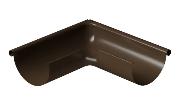 Угол внешний 90° D125 Döcke STAL PREMIUM Каштан, (RAL 8017) купить в Стерлитамаке
