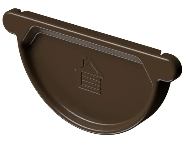 Заглушка желоба D125 Döcke STAL PREMIUM Каштан, (RAL 8017) купить в Стерлитамаке