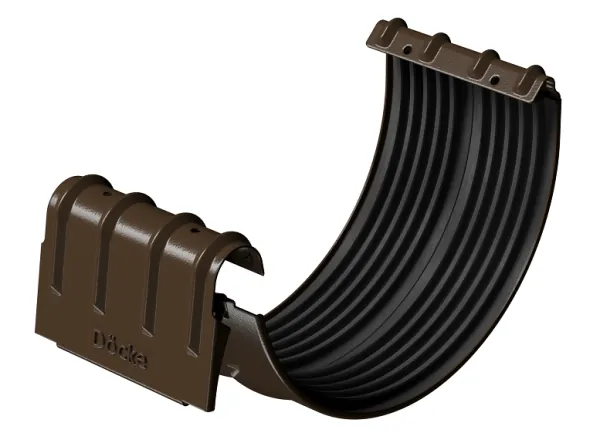 Соединитель желобов D125 Döcke STAL PREMIUM Каштан, (RAL 8017) купить в Стерлитамаке