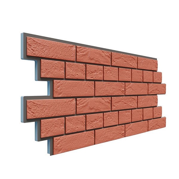 Фасадная термопанель Доломит Венецианский кирпич 20 мм Красный купить в Стерлитамаке
