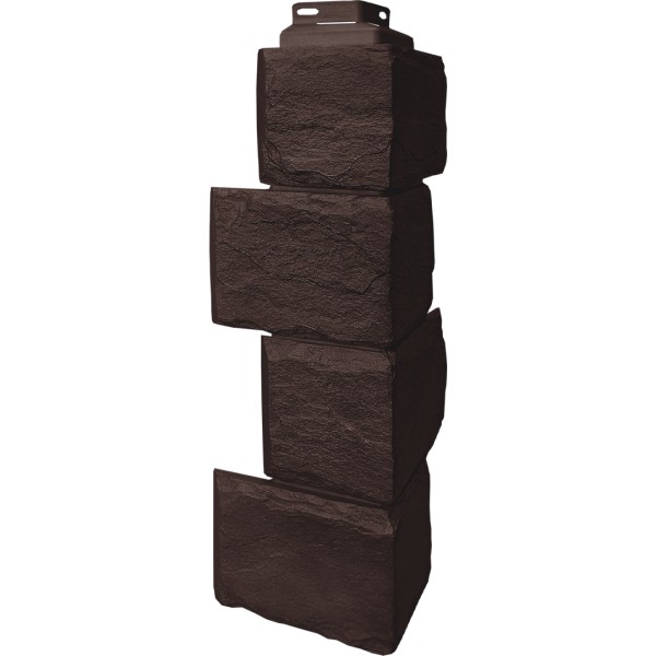 Цокольный сайдинг FineBer – Серия “Камень природный”, Угол наружный Коричневый купить в Стерлитамаке