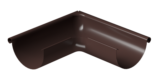 Угол внешний 90° D125 Döcke STAL PREMIUM Шоколад, (RAL 8019) купить в Стерлитамаке
