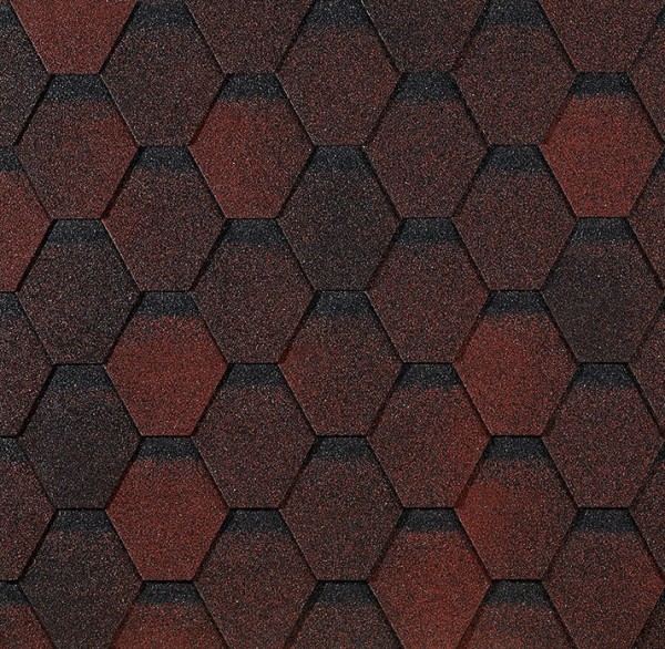 Гибкая черепица EURASIA Docke, Коллекция ШЕСТИГРАННИК Красный купить в Стерлитамаке