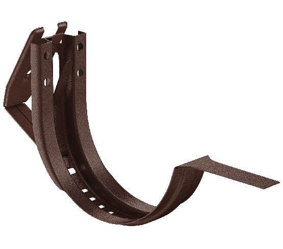 Водосток Aquasistem, Система 150/100 - Крюк крепления желоба короткий регулируемый RAL 8017 Коричневый matt купить в Стерлитамаке