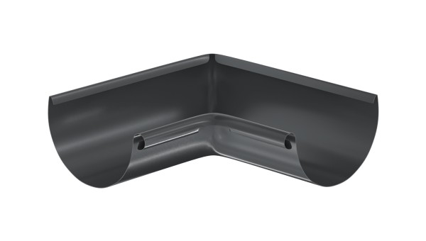 Водосток Aquasistem, система 125x90 - Угол желоба, внутренний 90° RR 23 Маренго купить в Стерлитамаке