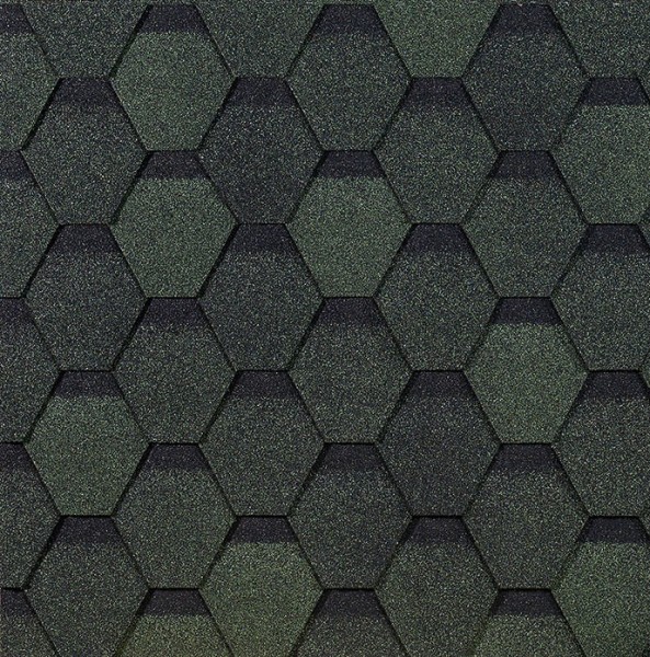 Гибкая черепица EURASIA Docke, Коллекция ШЕСТИГРАННИК Зелёный купить в Стерлитамаке