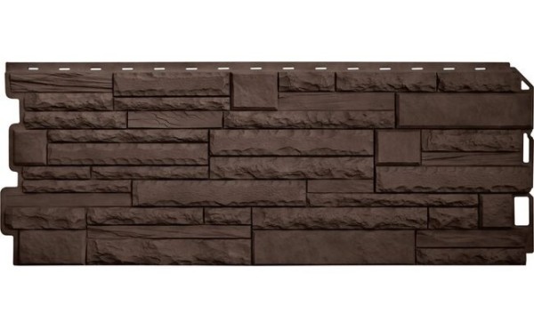Фасадная панель Альта-Профиль Скалистый камень ЭКО Коричневый купить в Стерлитамаке