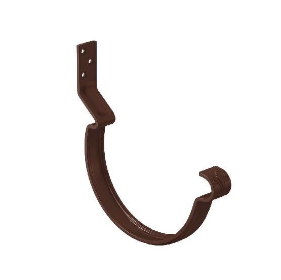 Водосток Aquasistem, система 150/100 - Крюк крепления желоба короткий RAL 8017 Коричневый купить в Стерлитамаке