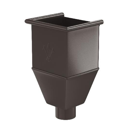 Водосток Aquasistem, система 150/100 - Воронка_водосборная удлиненая RR 32 Тёмно-Коричневый купить в Стерлитамаке