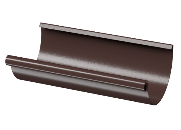 Желоб полукруглый D125 3 м Döcke STAL PREMIUM Шоколад, (RAL 8019) купить в Стерлитамаке