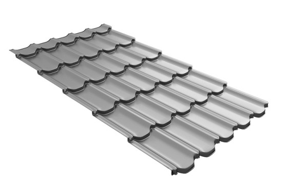 Металлочерепица квинта плюс с 3D резом 0,45 PE RAL 7004 сигнальный серый купить в Стерлитамаке