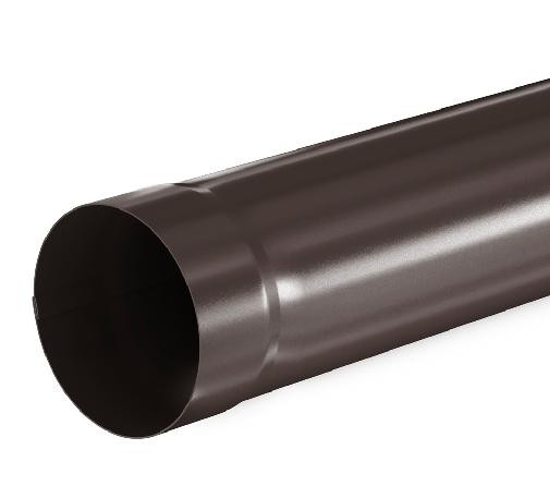 Водосток Aquasistem, система 125x90 - Труба водосточная 1.00м RR 32 Тёмно Коричневый купить в Стерлитамаке