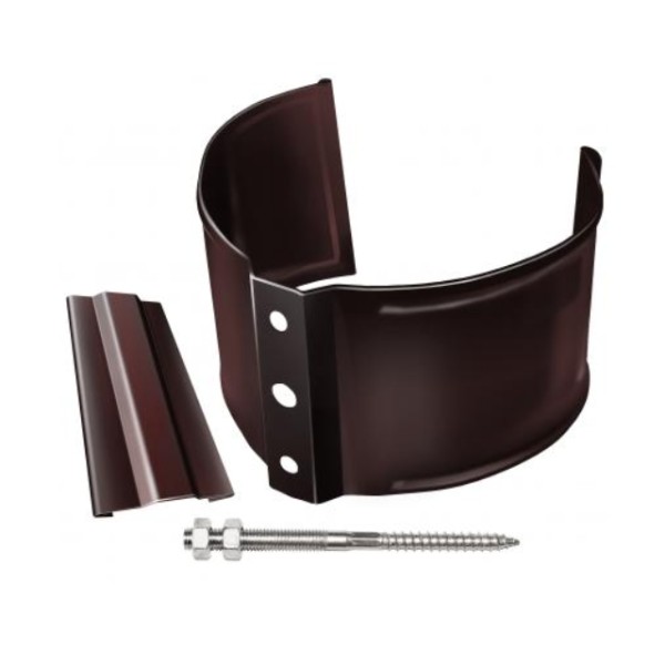 Водосток Grand Line 150x100 – Хомут трубы (на кирпич) RAL 8017 купить в Стерлитамаке