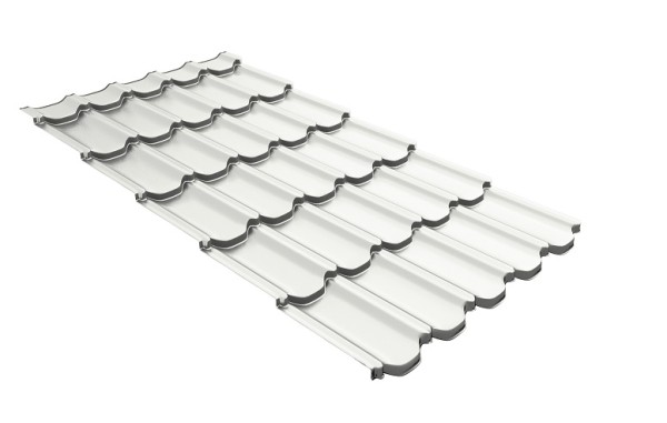 Металлочерепица квинта плюс с 3D резом 0,45 PE RAL 9003 сигнальный белый купить в Стерлитамаке