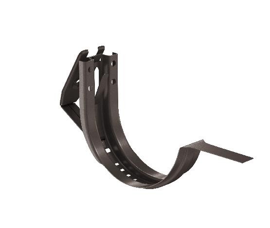 Водосток Aquasistem, система 150/100 - Крюк крепления желоба короткий регулируемый RR 32 Тёмно-Коричневый купить в Стерлитамаке