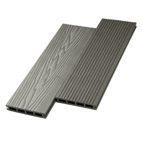 Террасная доска ДПК NanoWood двусторонняя New 3D тиснение + вельвет Серый купить в Стерлитамаке