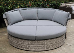 Диван-Трансформер AFINA плетеный из иск. ротанга AFM-325G Grey