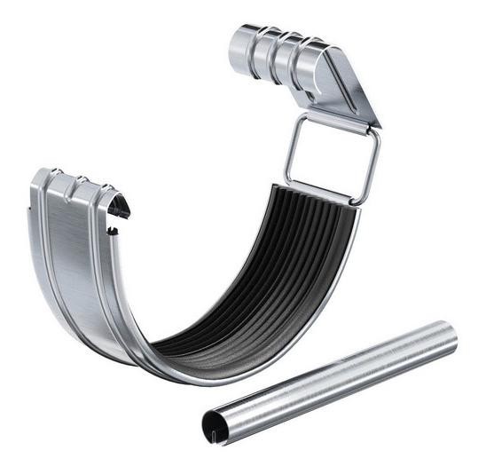 Водосток Aquasistem, Система 150/100 - Соединитель желоба с уплотнителем оцинковка купить в Стерлитамаке