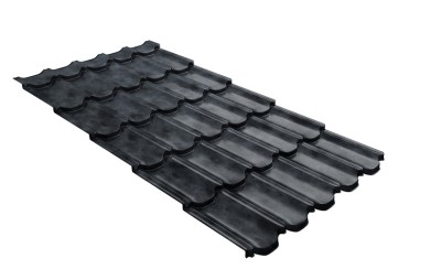 Металлочерепица квинта плюс с 3D резом 0,45 Safari Grey