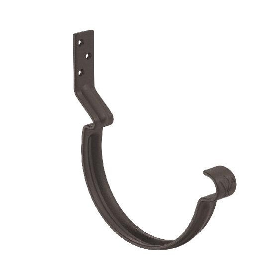 Водосток Aquasistem, Система 150/100 - Крюк крепления желоба короткий RR 32 Тёмно-коричневый matt купить в Стерлитамаке