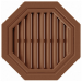 Восьмиугольная фронтонная вентиляционная решётка, Коричневая купить в Стерлитамаке