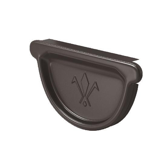 Водосток Aquasistem, система 125x90 -  Заглушка универсальная с резиновым уплотнителем RR 32 Тёмно Коричневый купить в Стерлитамаке