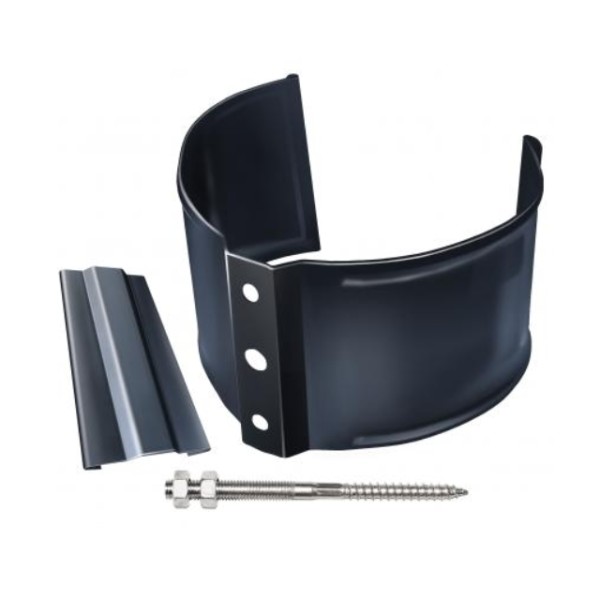 Водосток Grand Line 150x100 – Хомут трубы (на камень) RAL 7024 купить в Стерлитамаке